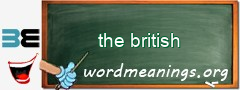WordMeaning blackboard for the british